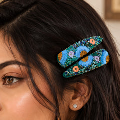 Floral Fern Set of 2 tic tac clips
