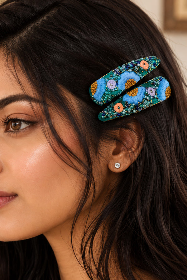 Floral Fern Set of 2 tic tac clips