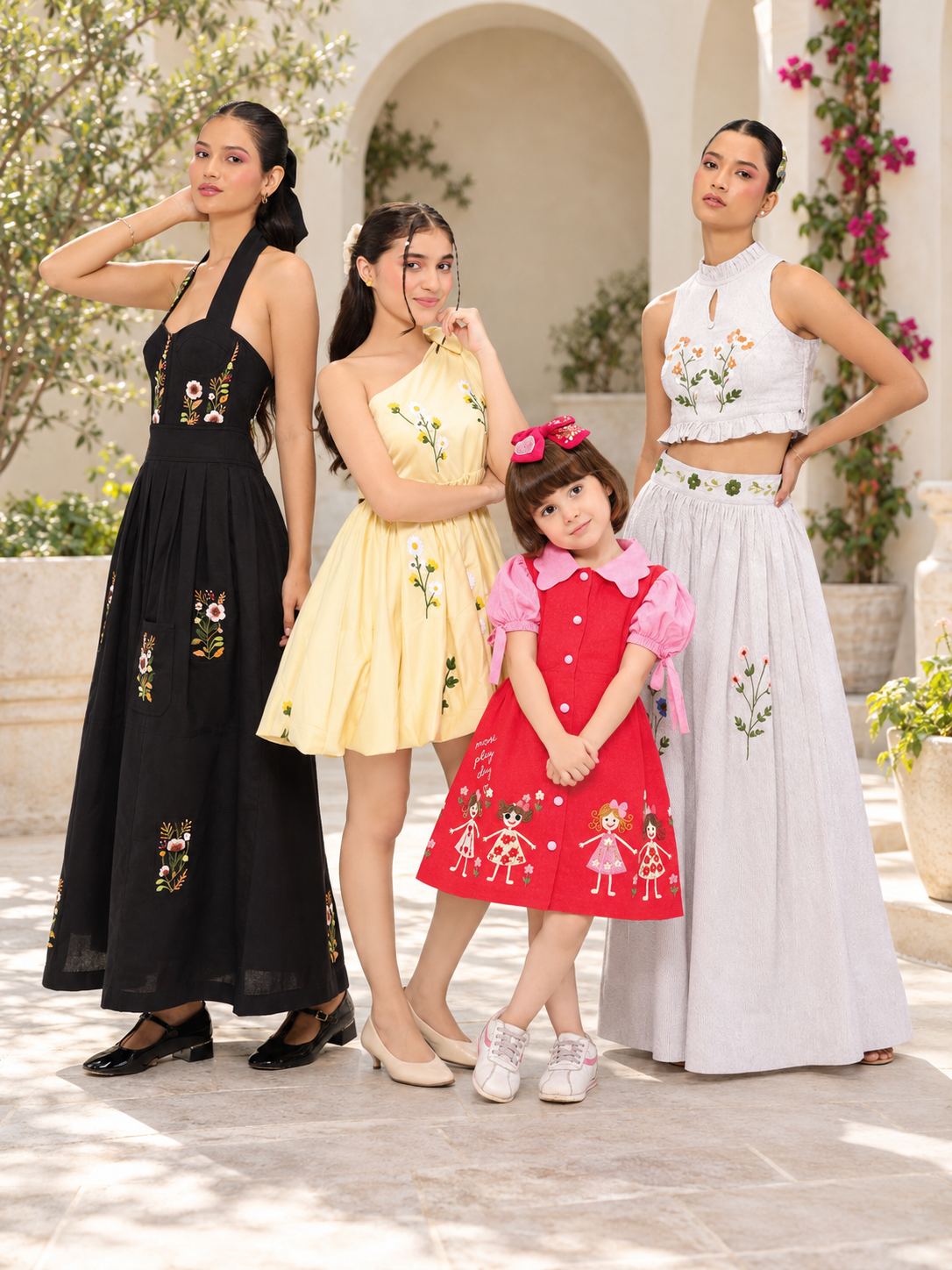 Floral Courtyard Fashion Portrait 1