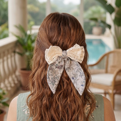 Linen Lace Bow