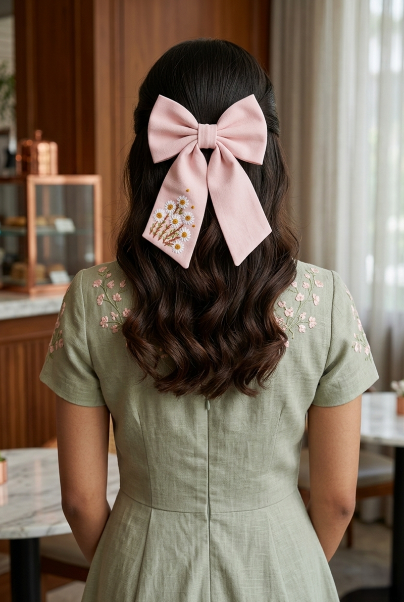 Baby Pink Blossom  Bow