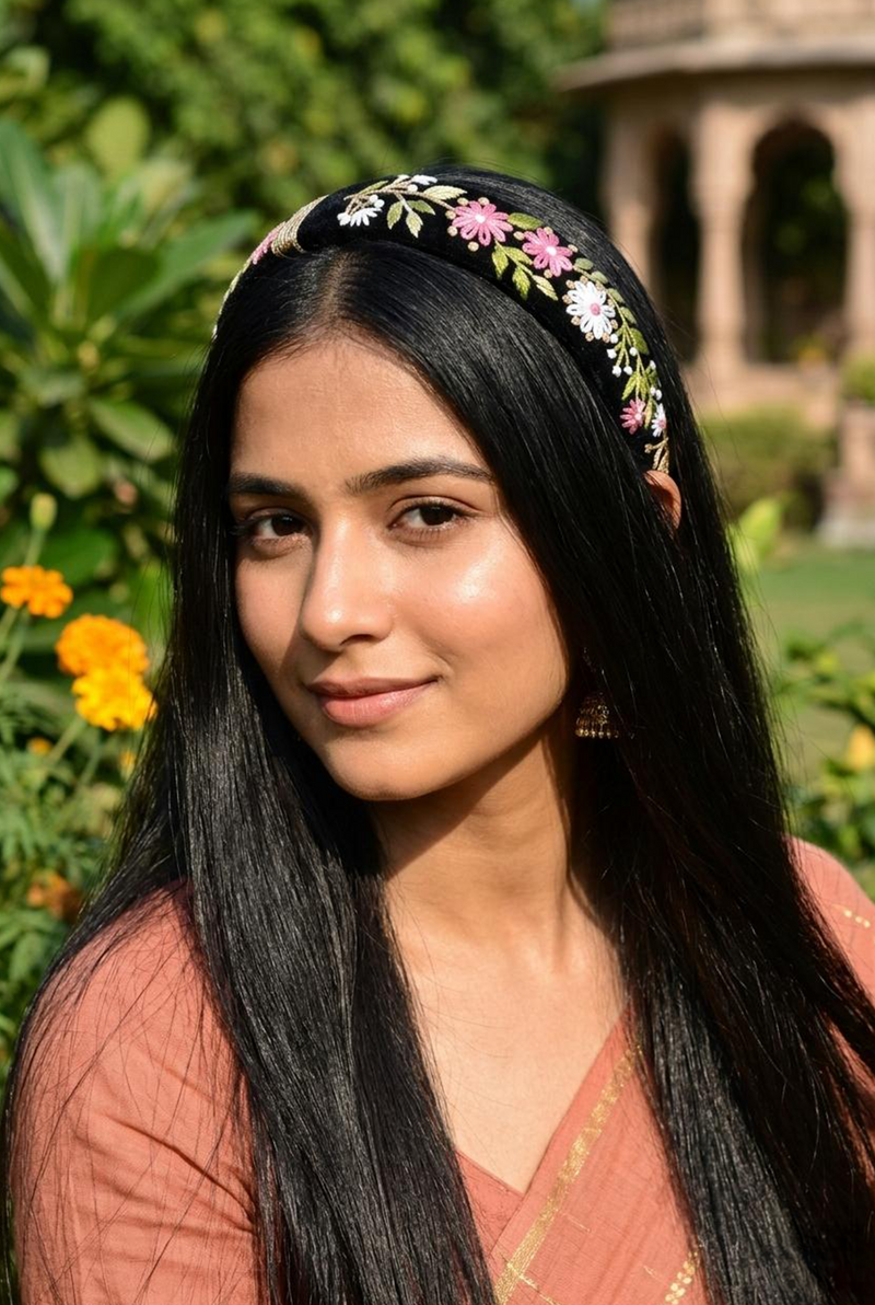 Nightshade flowers hairband