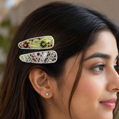 Noor-e-rang set of 2 hair clips
