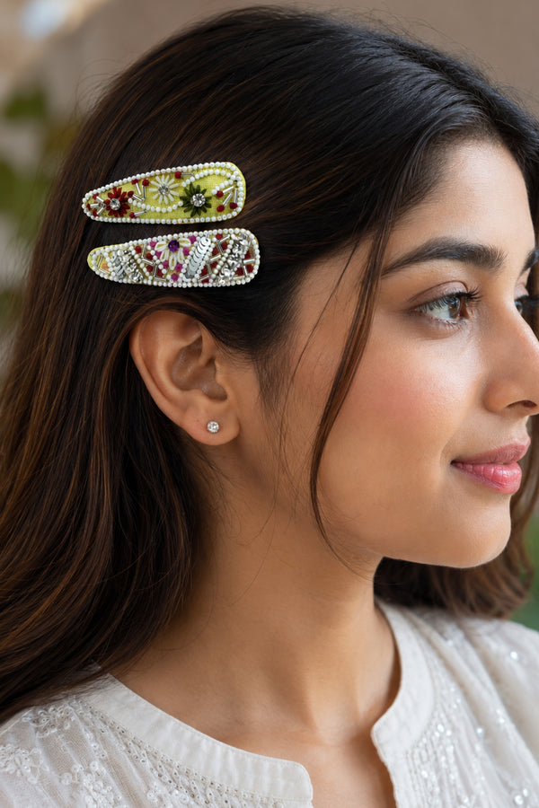 Noor-e-rang set of 2 hair clips