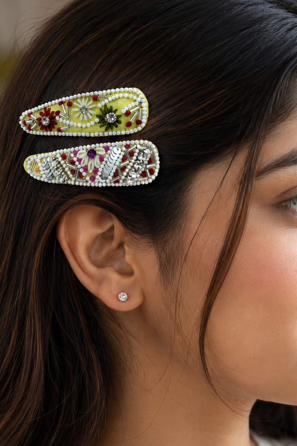Noor-e-rang set of 2 hair clips