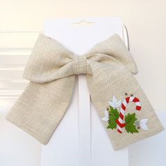 Candy cane twist bow