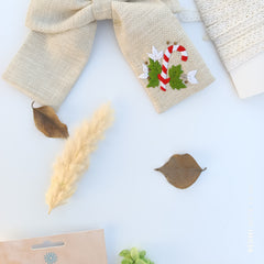 Candy cane twist bow