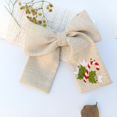 Candy cane twist bow