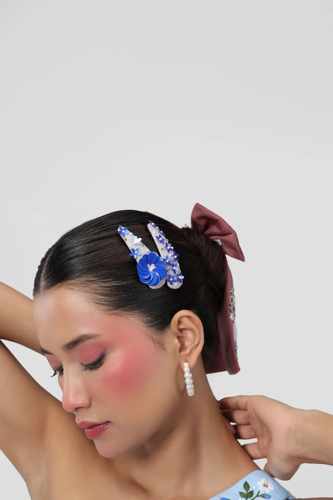 Blue Fairy Garden Hair Clips - view 2