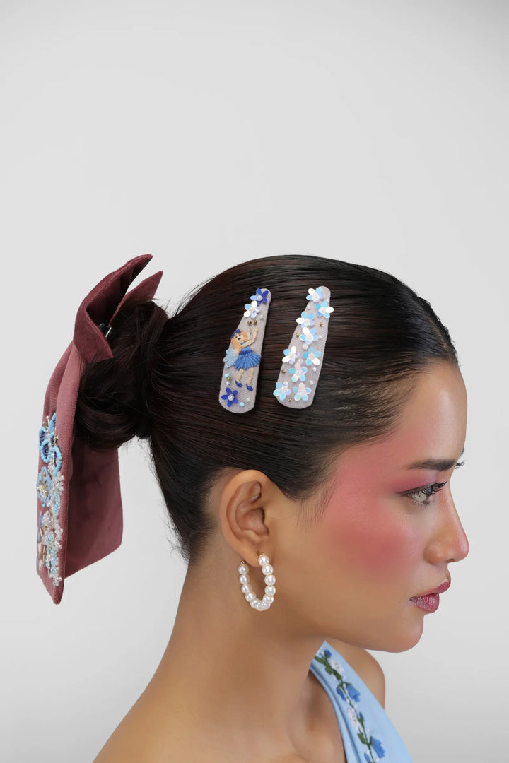 Blue Fairy Garden Hair Clips - view 3
