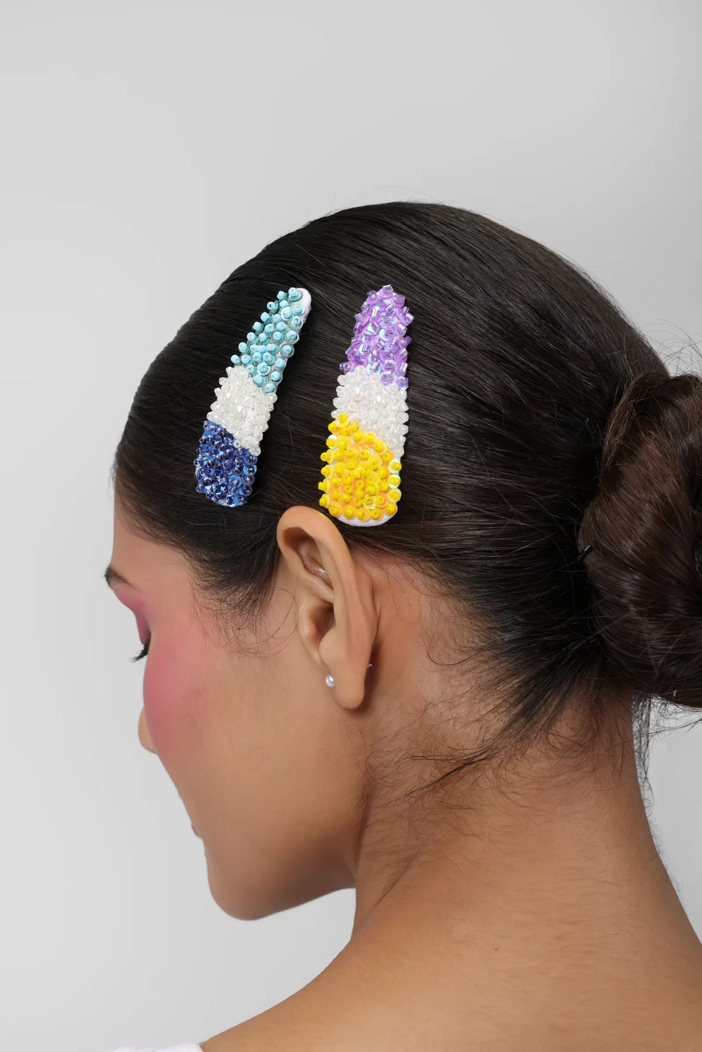 Color Pop Jewel Hair Clips - view 2