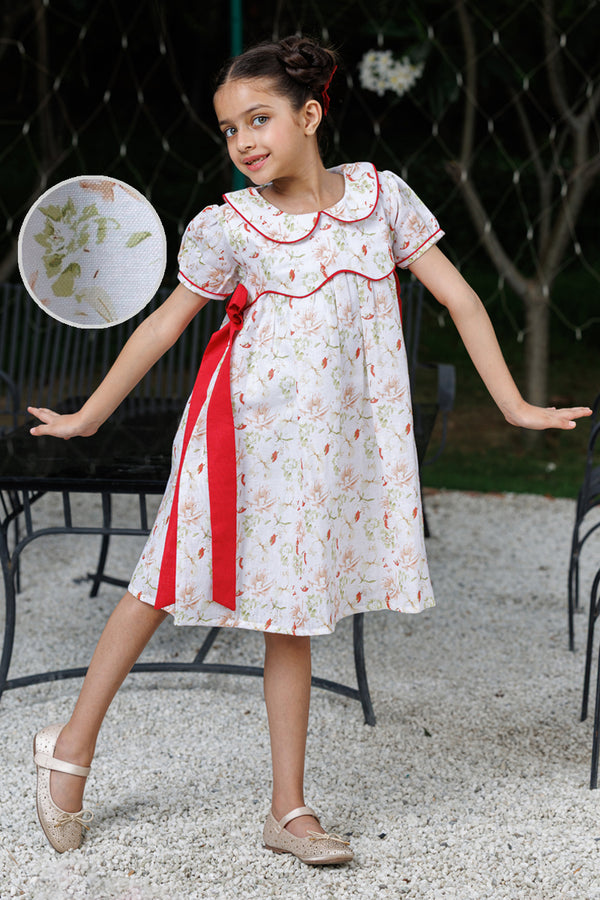 Red Ribbon Bloom Dress