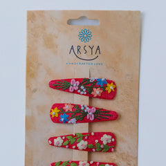 Cardinal bloom Hair Clips