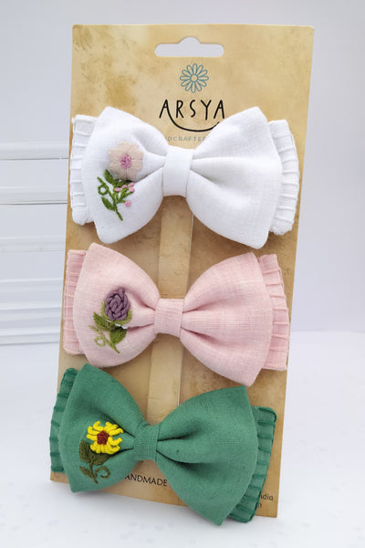 Mini bloom knot set of 3 bows