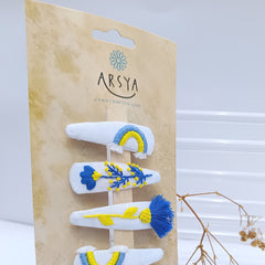 Ocean sun blooms hairclips