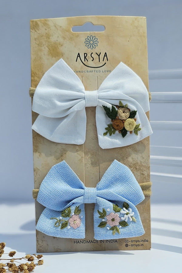 Vibrance and elegance set of 2 baby headbands