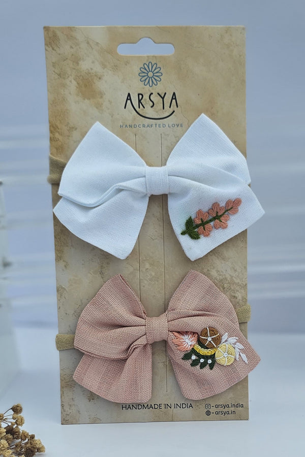 Little dove set of 2 baby headbands