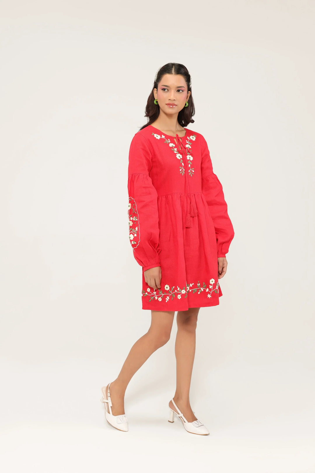 Crimson Daisy Dress - view 2
