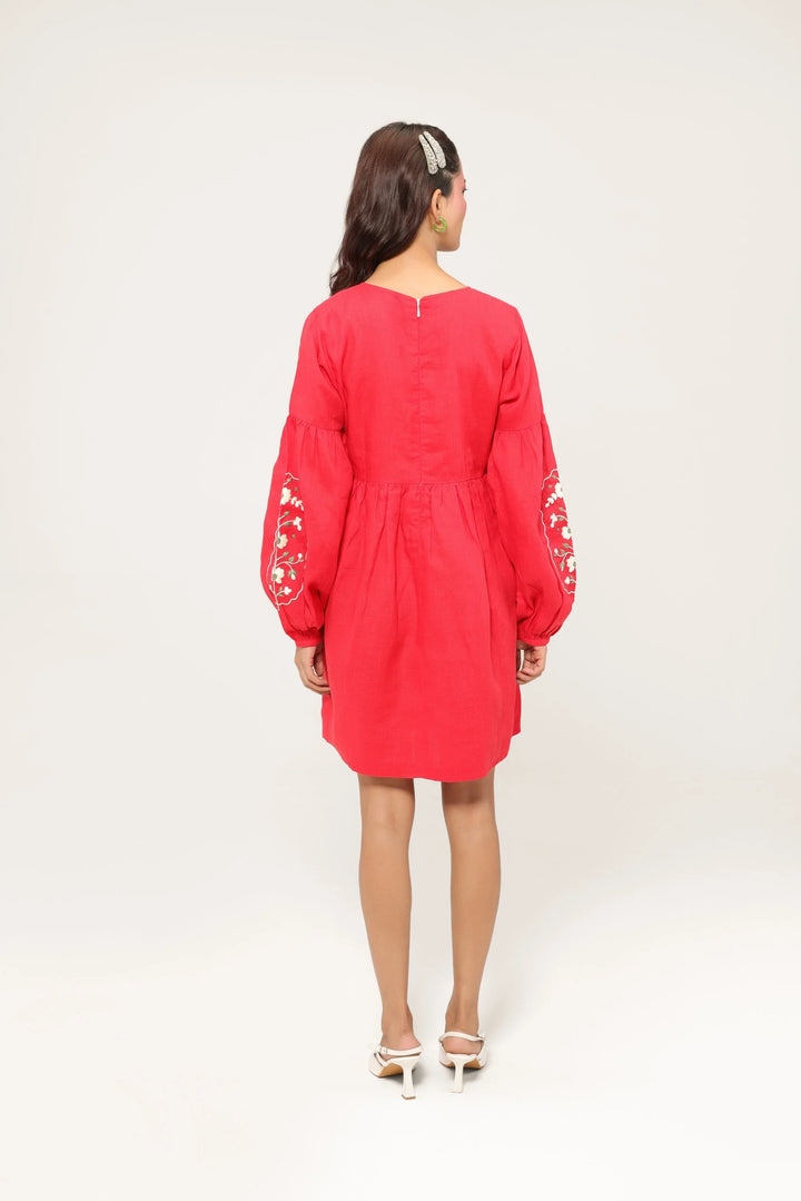 Crimson Daisy Dress - view 3