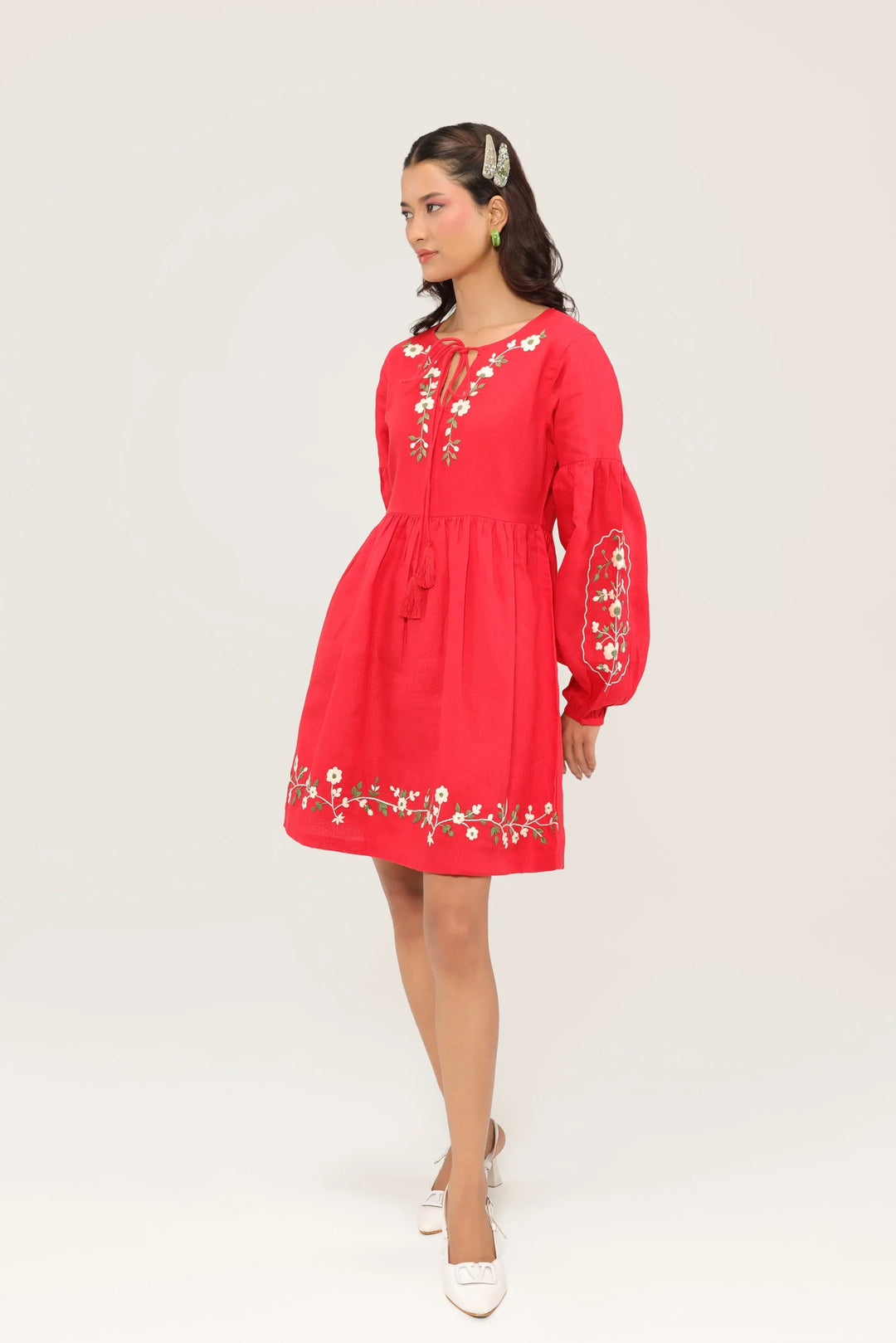 Crimson Daisy Dress - view 4