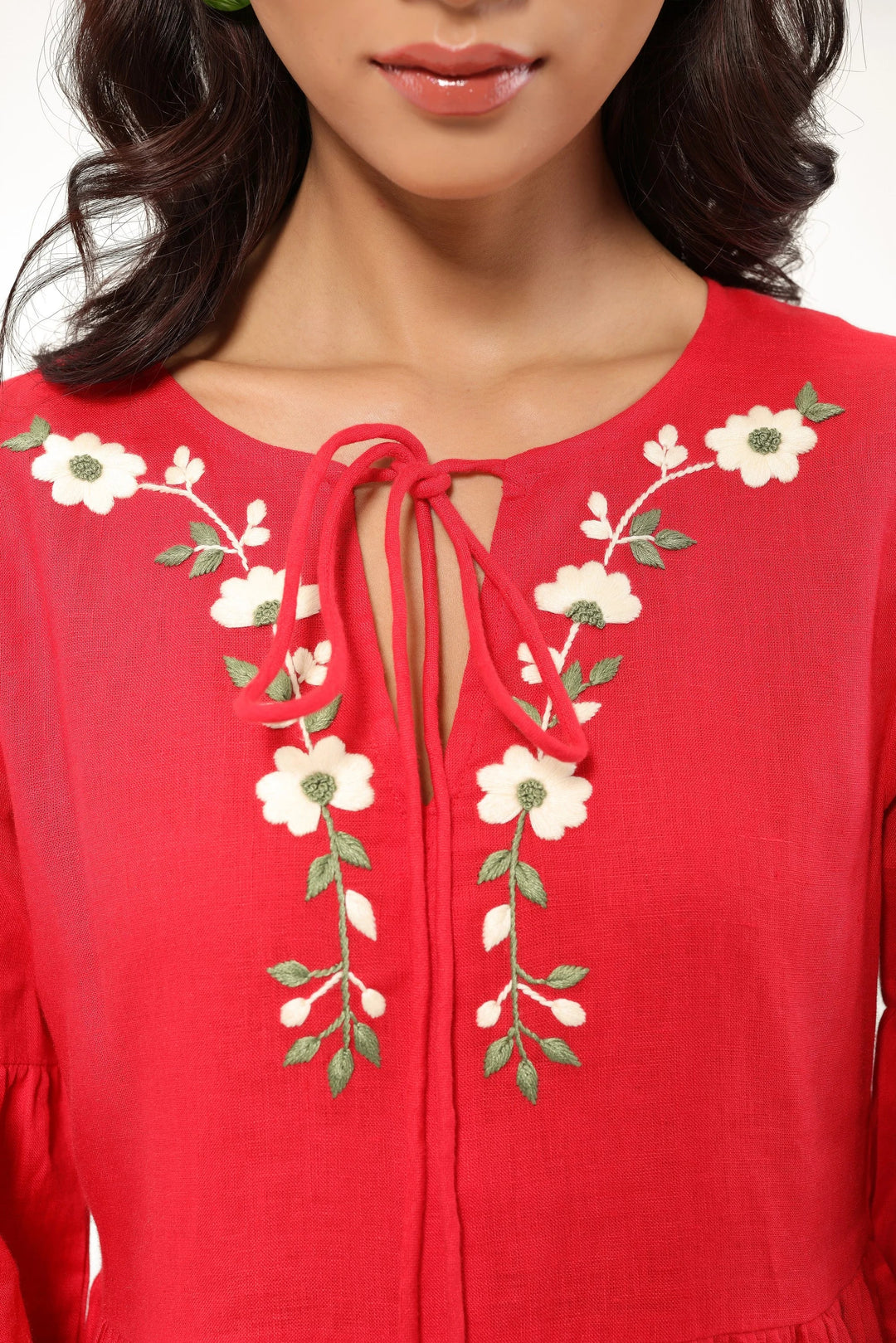 Crimson Daisy Dress - view 5