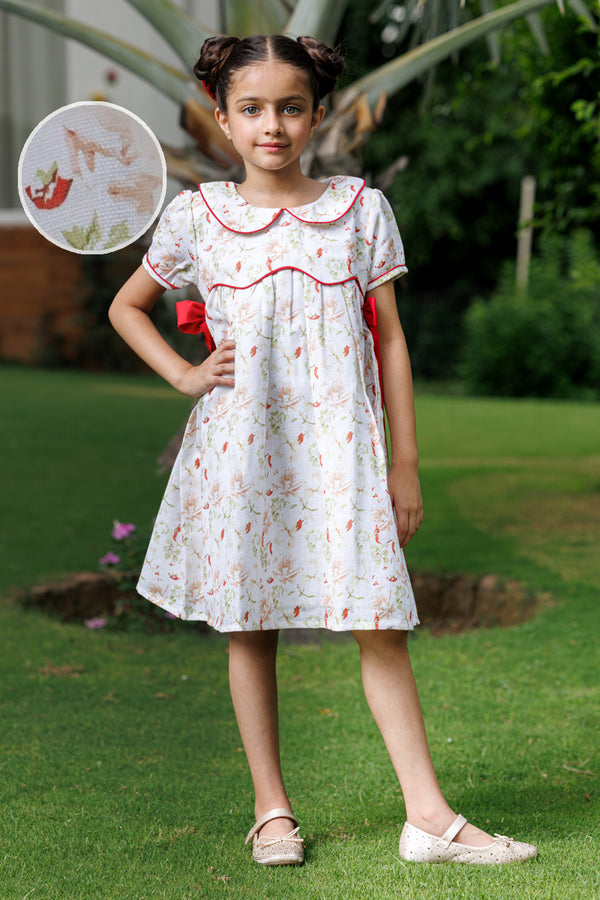 Red Ribbon Bloom Dress