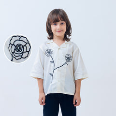 Monochrome bloom shirt
