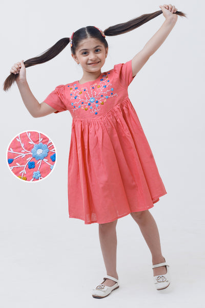 Apricot lace dress