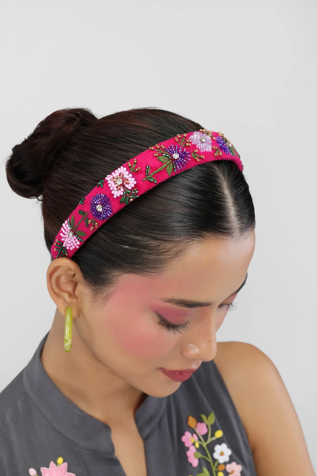 Fuschia Bloom Hair Band - view 1
