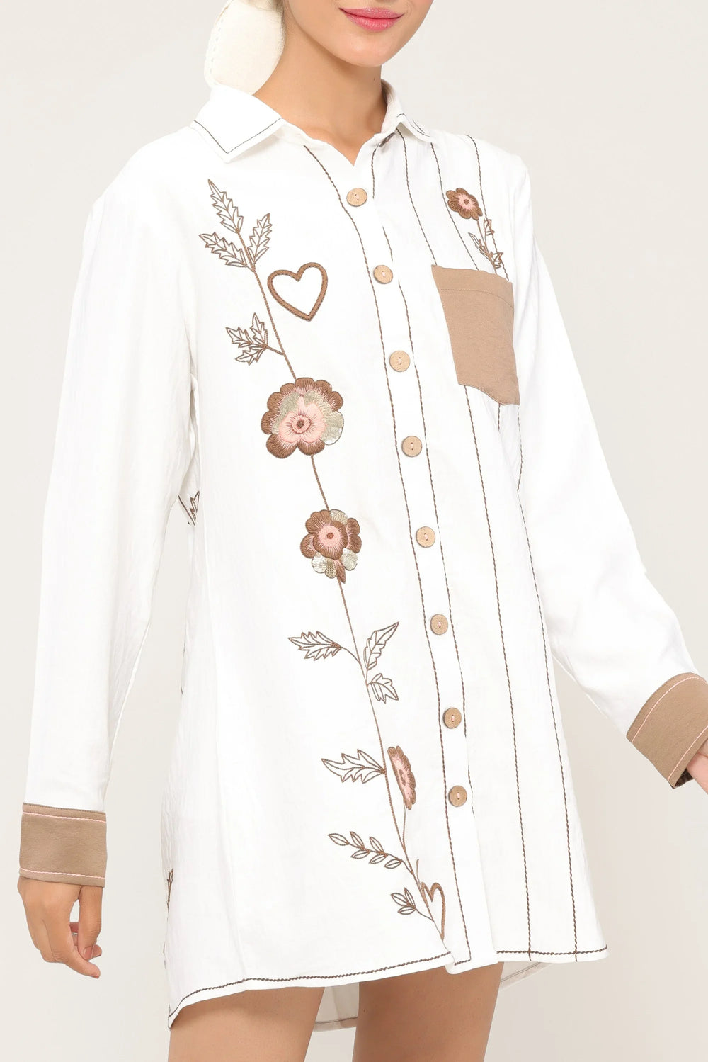 Love in Line Shirt Dress - view 2