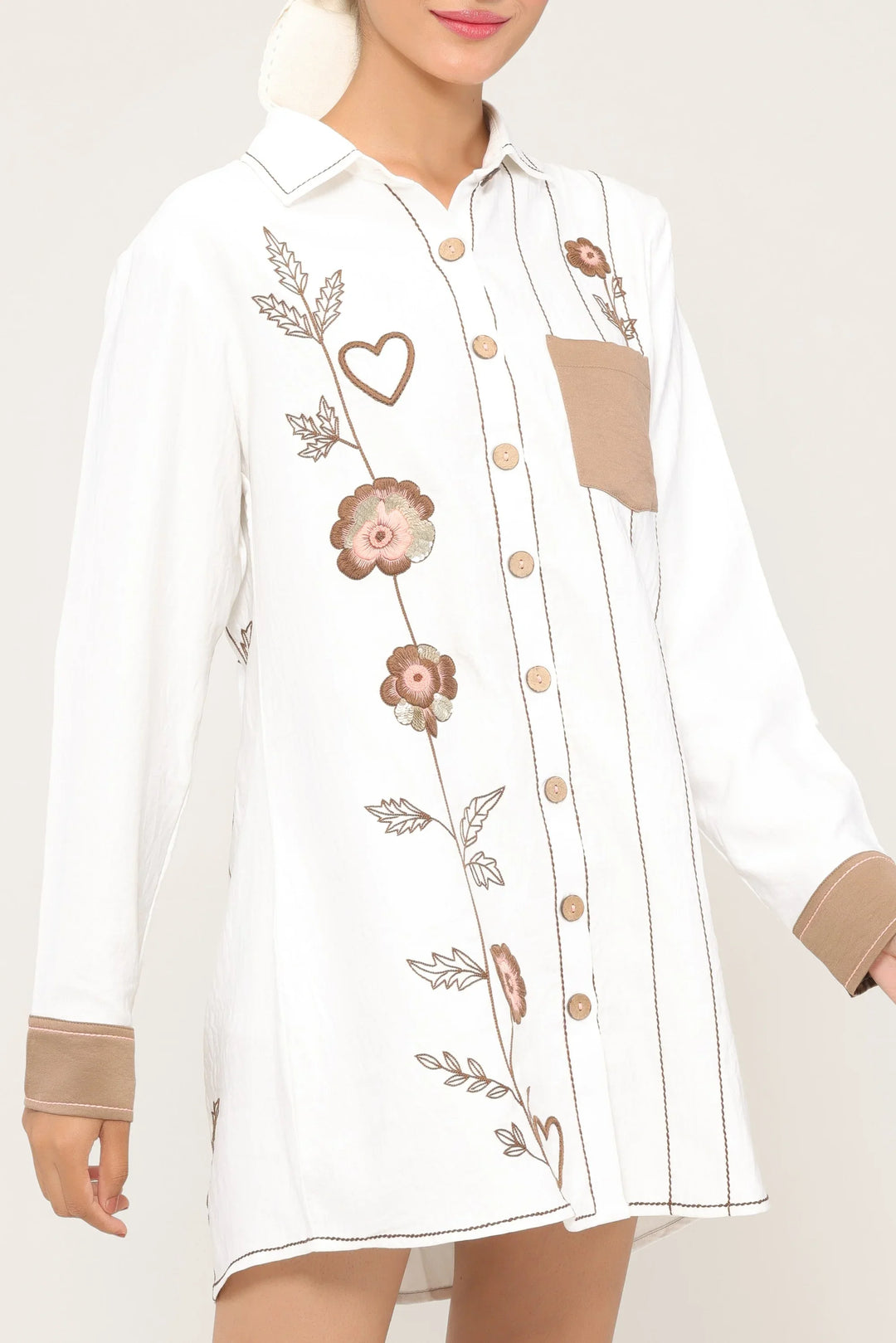 Love in Line Shirt Dress - view 2
