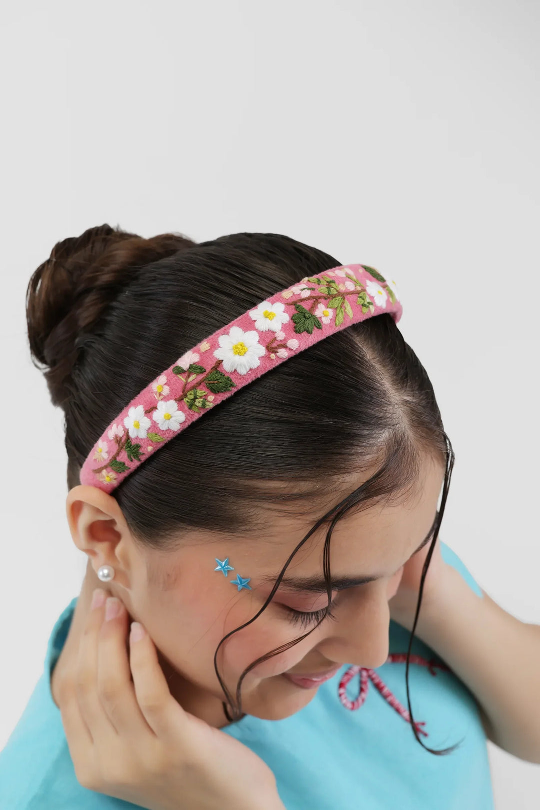 Pink Posy Hair Band - view 1