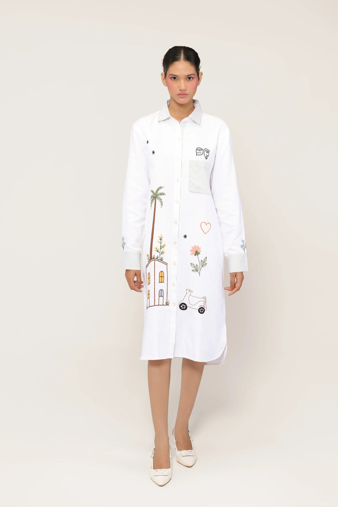 Postcard Stories Shirt Dress - view 3