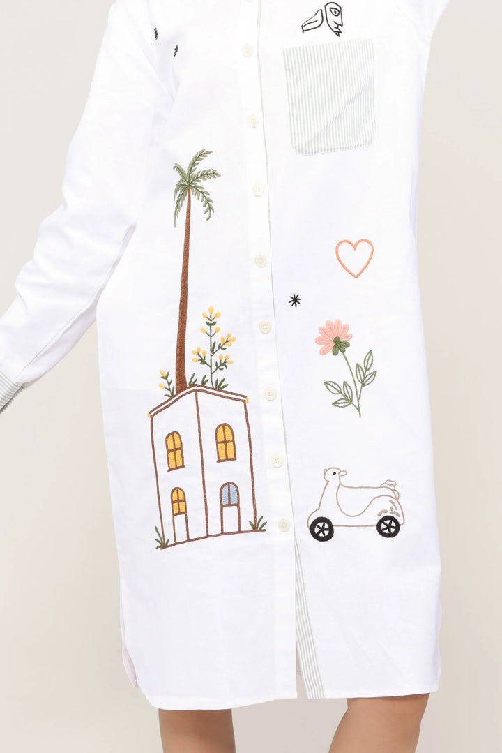 Postcard Stories Shirt Dress - view 4