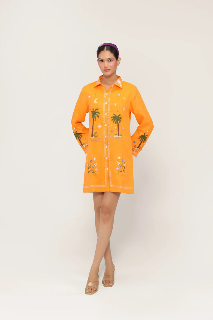 Sunset Reverie Shirt Dress - view 1
