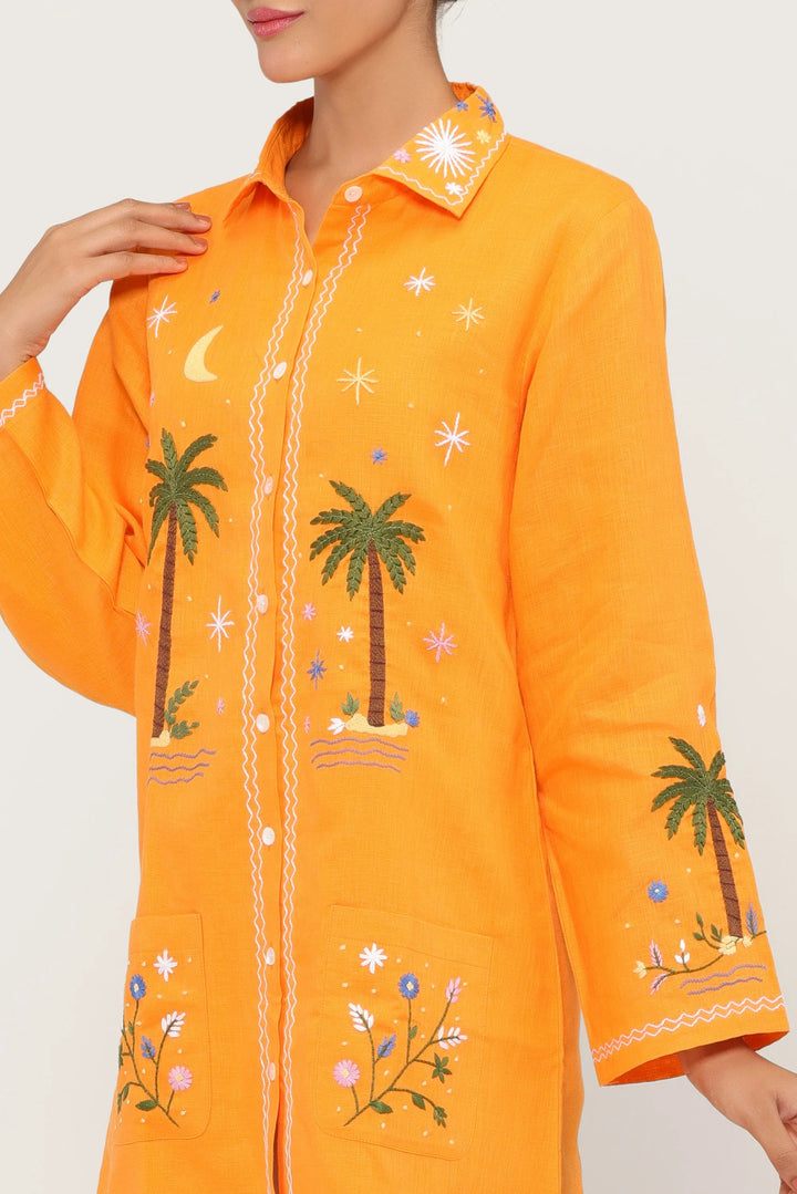 Sunset Reverie Shirt Dress - view 2
