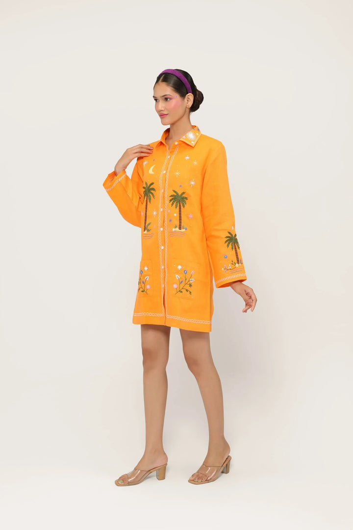 Sunset Reverie Shirt Dress - view 5