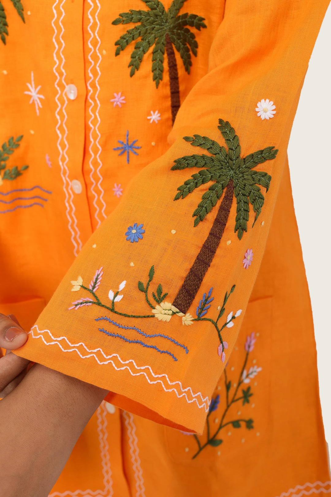 Sunset Reverie Shirt Dress - view 8