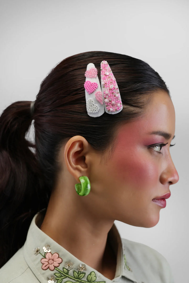 Sweetheart Sparkle Hair Clips - view 3
